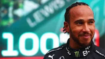 SOCHI, RUSSIA - SEPTEMBER 26: Race winner Lewis Hamilton of Great Britain and Mercedes GP looks on