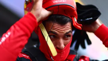 SPA, BELGIUM - AUGUST 27: Second placed qualifier Carlos Sainz of Spain and Ferrari looks on in