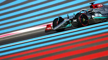 LE CASTELLET, FRANCE - JULY 22: George Russell of Great Britain driving the (63) Mercedes AMG