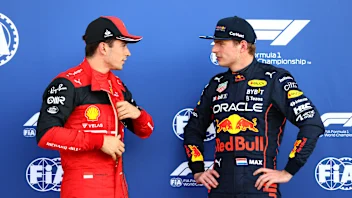 MIAMI, FLORIDA - MAY 07: Pole position qualifier Charles Leclerc of Monaco and Ferrari and Third