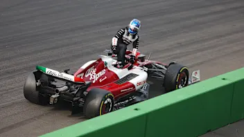 ZANDVOORT, NETHERLANDS - SEPTEMBER 04: Valtteri Bottas of Finland and Alfa Romeo F1 climbs out of