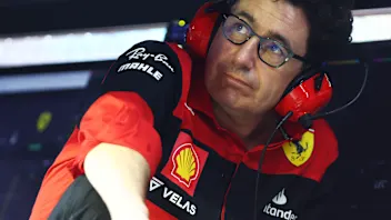 SINGAPORE, SINGAPORE - OCTOBER 01: Scuderia Ferrari Team Principal Mattia Binotto looks on in the