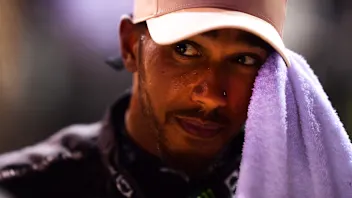 SINGAPORE, SINGAPORE - OCTOBER 01: Third placed qualifier Lewis Hamilton of Great Britain and