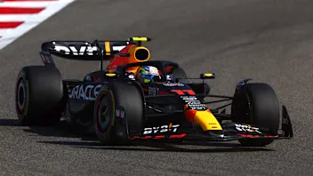 BAHRAIN, BAHRAIN - MARCH 03: Sergio Perez of Mexico driving the (11) Oracle Red Bull Racing RB19 on