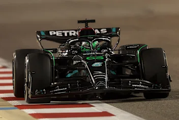 BAHRAIN, BAHRAIN - MARCH 05: George Russell of Great Britain driving the (63) Mercedes AMG Petronas