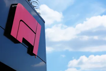 SPA, BELGIUM - AUGUST 25: The F1 logo is pictured in the paddock during previews ahead of the F1