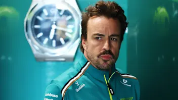 MONTREAL, QUEBEC - JUNE 13: Fernando Alonso of Spain and Aston Martin F1 Team arrives in the