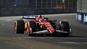 LAS VEGAS, NEVADA - NOVEMBER 20: Charles Leclerc of Monaco driving the (16) Scuderia Ferrari SF-25