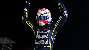 LAS VEGAS, NEVADA - NOVEMBER 22: Max Verstappen of the Netherlands driving the (1) Oracle Red Bull
