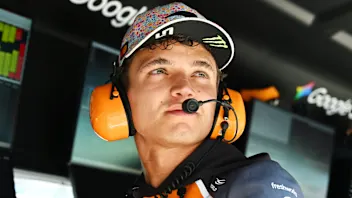 MEXICO CITY, MEXICO - OCTOBER 24: Lando Norris of Great Britain and McLaren looks on from the pit