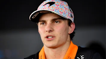 MEXICO CITY, MEXICO - OCTOBER 25: Eighth placed qualifier Oscar Piastri of Australia and McLaren is