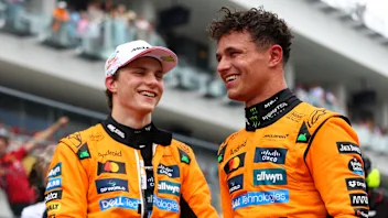 SPA, BELGIUM - JULY 26: Oscar Piastri of Australia driving the (81) McLaren MCL39 Mercedes leads