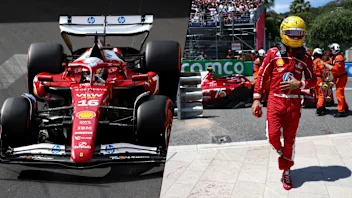MONTE-CARLO, MONACO - MAY 24: Charles Leclerc of Monaco driving the (16) Scuderia Ferrari SF-25 on