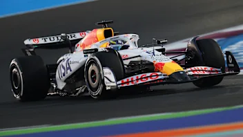 LUSAIL CITY, QATAR - NOVEMBER 28: George Russell of Great Britain driving the (63) Mercedes AMG