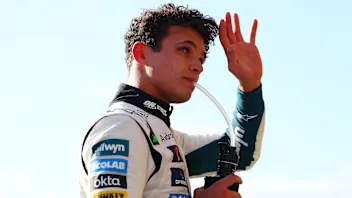 AUSTIN, TEXAS - OCTOBER 18: Second placed qualifier Lando Norris of Great Britain and McLaren in