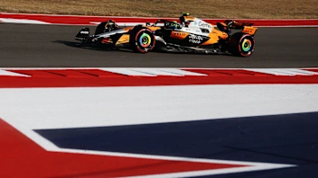 AUSTIN, TEXAS - OCTOBER 17: Lando Norris of Great Britain driving the (4) McLaren MCL39 Mercedes on
