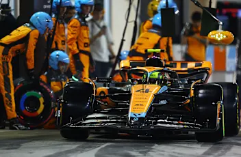 BAHRAIN, BAHRAIN - MARCH 05: Lando Norris of Great Britain driving the (4) McLaren MCL60 Mercedes