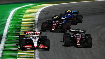 SAO PAULO, BRAZIL - NOVEMBER 04: Kevin Magnussen of Denmark driving the (20) Haas F1 VF-23 Ferrari