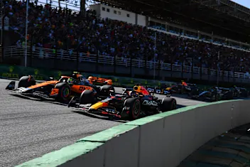 SAO PAULO, BRAZIL - NOVEMBER 04: Lando Norris of Great Britain driving the (4) McLaren MCL60