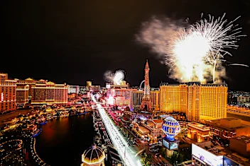 LAS VEGAS, NEVADA - NOVEMBER 15: A general view of fireworks at the Opening Ceremony during