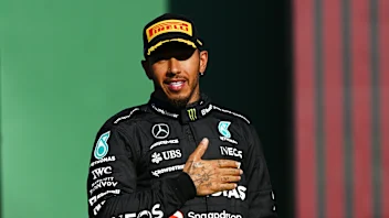 MEXICO CITY, MEXICO - OCTOBER 29: Second placed Lewis Hamilton of Great Britain and Mercedes