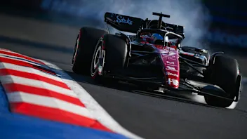 MEXICO CITY, MEXICO - OCTOBER 28: Valtteri Bottas of Finland driving the (77) Alfa Romeo F1 C43