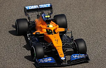 BAHRAIN, BAHRAIN - MARCH 26: Lando Norris of Great Britain driving the (4) McLaren F1 Team MCL35M