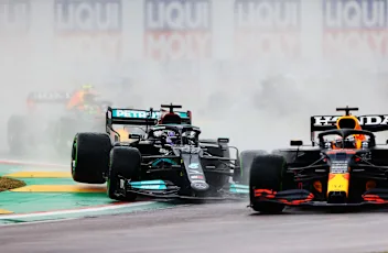 IMOLA, ITALY - APRIL 18: Lewis Hamilton of Great Britain driving the (44) Mercedes AMG Petronas F1