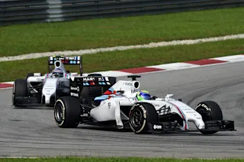 Felipe Massa (BRA) Williams FW36 leads Valtteri Bottas (FIN) Williams FW36. Formula One World