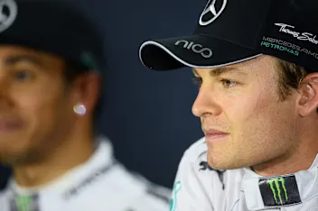 Pole sitter Nico Rosberg (GER) Mercedes AMG F1 in the Press Conference. Formula One World