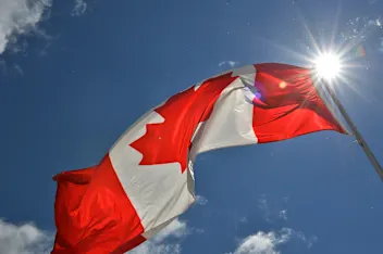 Canadian Flag. Formula One World Championship, Rd7, Canadian Grand Prix, Race Day, Montreal,