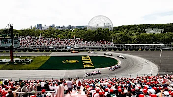 CIRCUIT GILLES-VILLENEUVE, CANADA - JUNE 10: Sergio Perez, Force India VJM11 Mercedes, leads Pierre