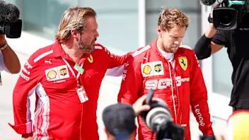 CIRCUIT GILLES-VILLENEUVE, CANADA - JUNE 09: An upset Sebastian Vettel, Ferrari, 2nd position,