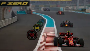YAS MARINA CIRCUIT, UNITED ARAB EMIRATES - DECEMBER 01: Charles Leclerc, Ferrari SF90, leads Max