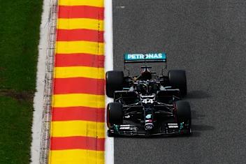 SPA, BELGIUM - AUGUST 29: Lewis Hamilton of Great Britain driving the (44) Mercedes AMG Petronas F1