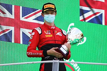 MONZA, ITALY - SEPTEMBER 06: Second placed Callum Ilott of Great Britain and UNI-Virtuosi Racing