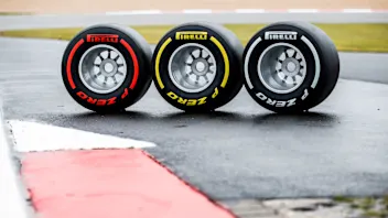 NüRBURGRING, GERMANY - OCTOBER 08: Pirelli Tyres during the Eifel GP at Nürburgring on Thursday
