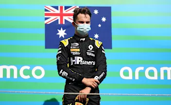 BARCELONA, SPAIN - AUGUST 16: Race winner Oscar Piastri of Australia and Prema Racing celebrates on