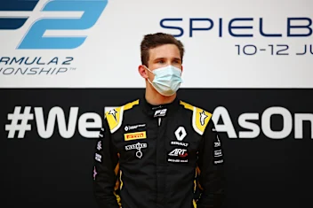 SPIELBERG, AUSTRIA - JULY 12: Race winner Christian Lundgaard of Denmark and ART Grand Prix