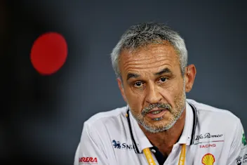 BUDAPEST, HUNGARY - AUGUST 02: Beat Zehnder, Team Manager of Alfa Romeo Racing talks in the Team