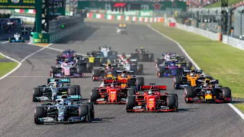 SUZUKA, JAPAN - OCTOBER 13: Start during the F1 Grand Prix of Japan at Suzuka Circuit on October