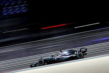 ABU DHABI, UNITED ARAB EMIRATES - DECEMBER 01: Lewis Hamilton of Great Britain driving the (44)