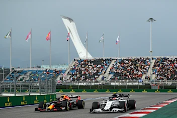 SOCHI, RUSSIA - SEPTEMBER 26: Max Verstappen of the Netherlands driving the (33) Aston Martin Red