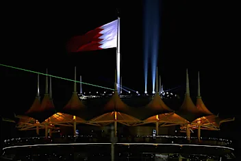 BAHRAIN, BAHRAIN - APRIL 06:  A general view of the Bahrain circuit tower during practice for the