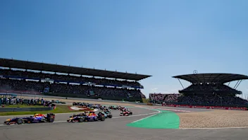 NUERBURG, GERMANY - JULY 07:  Action during the German Grand Prix at the Nurburgring on July 7,