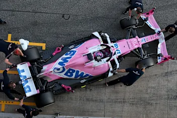BARCELONA, SPAIN - FEBRUARY 19: Lance Stroll of Canada driving the (18) Racing Point RP20 Mercedes