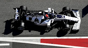 BARCELONA, SPAIN - FEBRUARY 21: Daniil Kvyat of Russia driving the (26) Scuderia AlphaTauri AT01