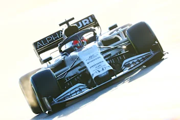 BARCELONA, SPAIN - FEBRUARY 26: Daniil Kvyat of Russia driving the (26) Scuderia AlphaTauri AT01