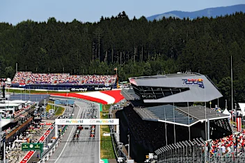 SPIELBERG, AUSTRIA - JUNE 30: A general view of the starting grid showing Charles Leclerc of Monaco