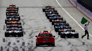 SPIELBERG, AUSTRIA - JUNE 27: The drivers prepare to start the F1 Grand Prix of Styria at Red Bull